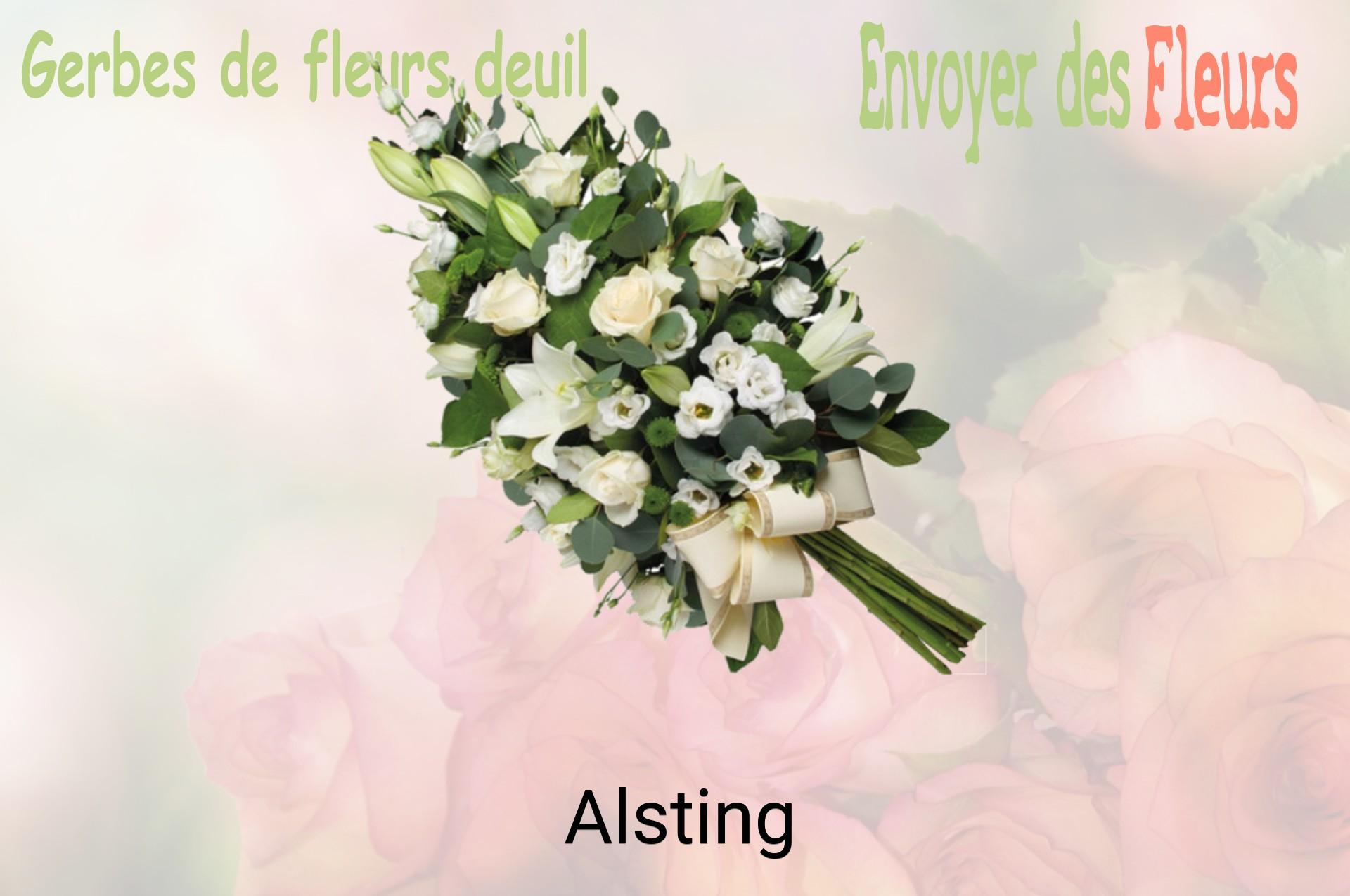 Gerbe de fleurs de deuil livrée à Alsting